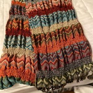 Scarf around the neck